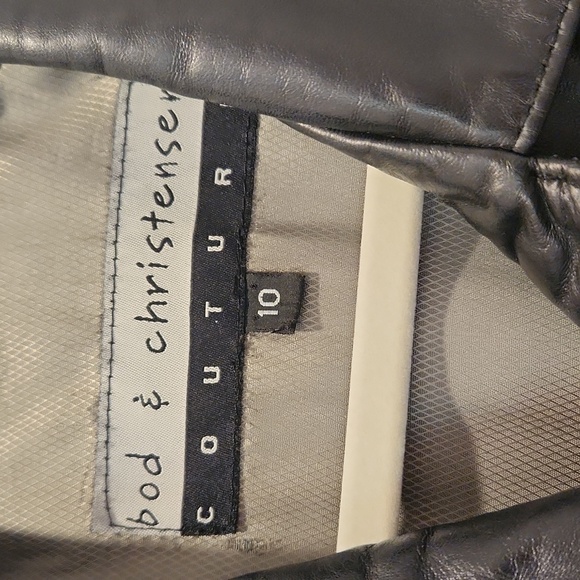 Bod And Christensen Couture  Classic Black Leather Jacket - Picture 2 of 9